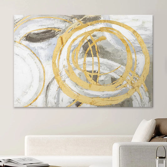 Πίνακας σε καμβά "Exotic Circles" Megapap ψηφιακής εκτύπωσης 140x100x3εκ. - Hippiehome.gr