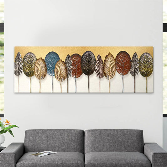 Πίνακας σε καμβά "Autumn Leaves" Megapap ψηφιακής εκτύπωσης 140x70x3εκ. - Hippiehome.gr