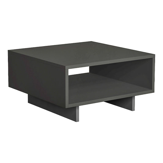 Τραπεζάκι σαλονιού Hola Megapap μελαμίνης χρώμα ανθρακί 60x60x32εκ. - Hippiehome.gr