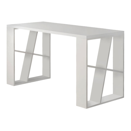 Γραφείο εργασίας Honey Megapap από μελαμίνη χρώμα λευκό 137x60x75εκ - Hippiehome.gr