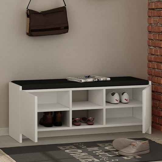 Παπουτσοθήκη Zulla Megapap από μελαμίνη χρώμα λευκό 110x37x43εκ. - Hippiehome.gr