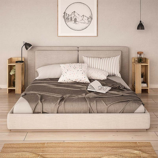 Κομοδίνο μελαμίνης Elos Megapap σετ 2 τεμαχίων χρώμα sapphire oak 25x27x60εκ. - Hippiehome.gr