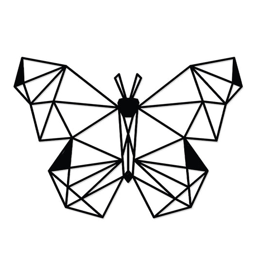 Διακοσμητικό τοίχου Butterfly Megapap μεταλλικό χρώμα μαύρο 50x2x35εκ. - Hippiehome.gr