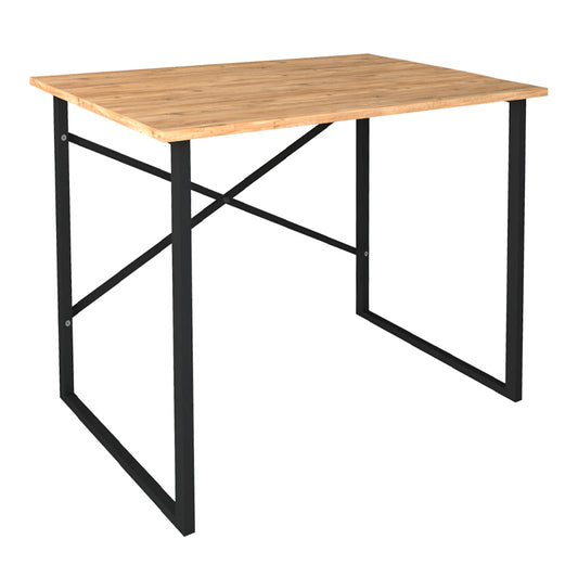 Γραφείο εργασίας Rilke Megapap μεταλλικό - μελαμίνης χρώμα μαύρο - pine oak 90x60x75εκ. - Hippiehome.gr