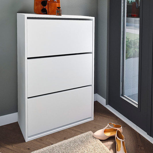 Παπουτσοθήκη μελαμίνης Nave Megapap 18 ζευγών χρώμα λευκό 73,6x24x110εκ. - Hippiehome.gr