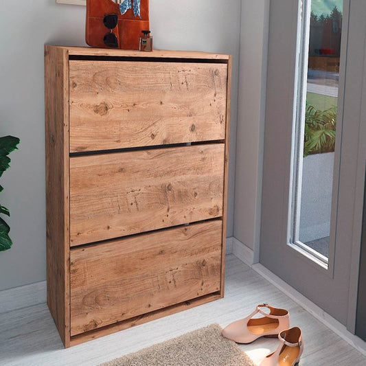 Παπουτσοθήκη μελαμίνης Nave Megapap 18 ζευγών χρώμα pine oak 73,6x24x110εκ. - Hippiehome.gr