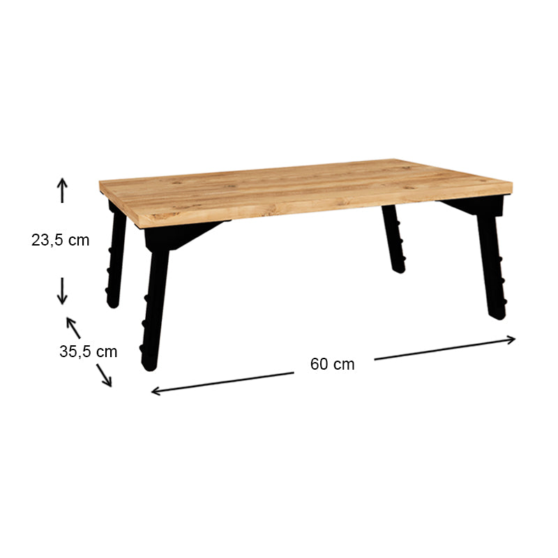 Τραπεζάκι laptop Sidon Megapap από μελαμίνη χρώμα pine oak 60x35,5x23,5εκ. - Hippiehome.gr