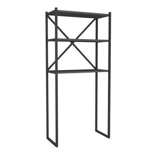 Έπιπλο πλυντηρίου Mindy Megapap μεταλλικό - μελαμίνης χρώμα μαύρο - ανθρακί 66x34x160εκ. - Hippiehome.gr