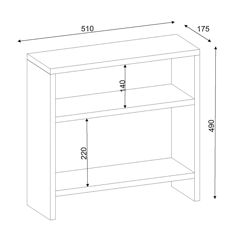 Τραπεζάκι βοηθητικό Silvanus Megapap από μελαμίνη χρώμα λευκό 51x17,5x49εκ. - Hippiehome.gr
