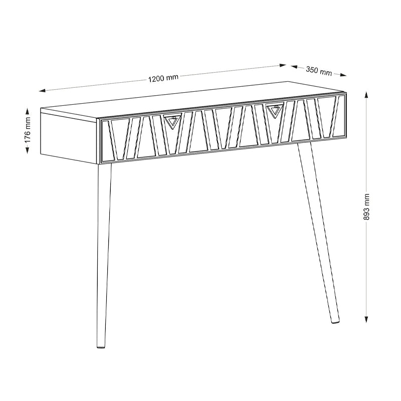 Κονσόλα μελαμίνης Forest Megapap χρώμα λαδί - καρυδί 120x35x89,3εκ. - Hippiehome.gr