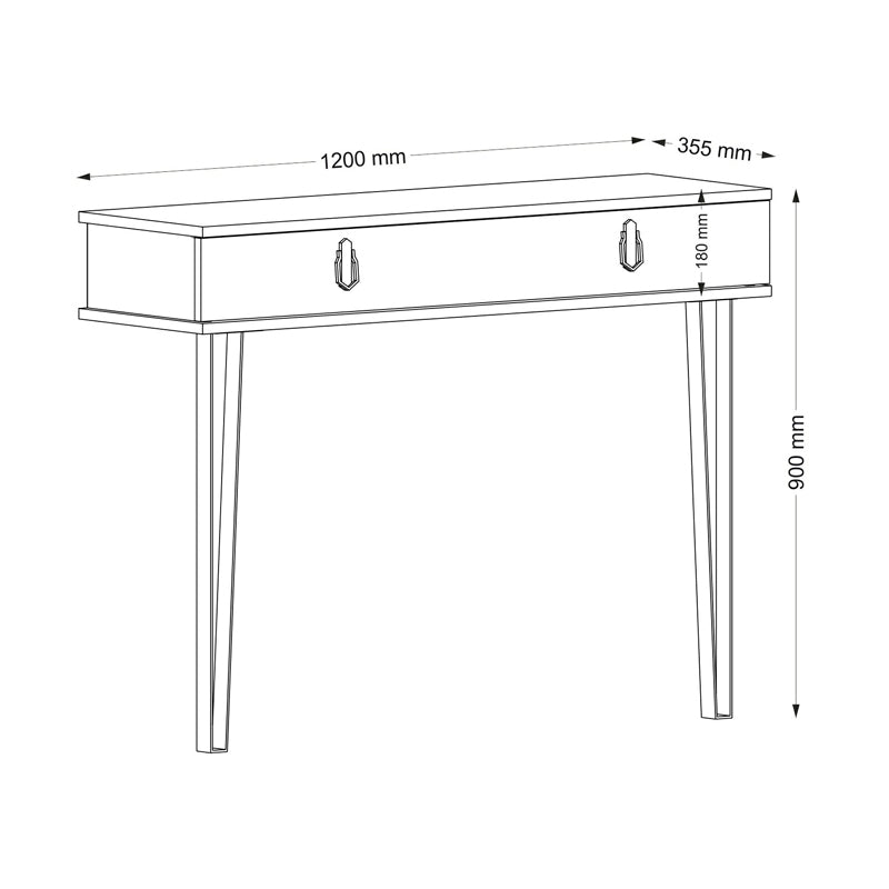 Κονσόλα μελαμίνης Ursula Megapap χρώμα καρυδί 120x35,5x90εκ. - Hippiehome.gr