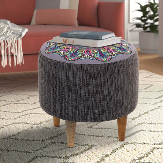 Σκαμπώ Enna Megapap υφασμάτινο χρώμα γκρι 40x40x42εκ. - Hippiehome.gr