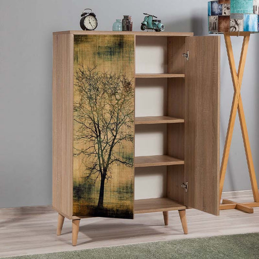 Παπουτσοθήκη - ντουλάπι Soho Megapap από μελαμίνη χρώμα sonoma 80x36x127εκ. - Hippiehome.gr