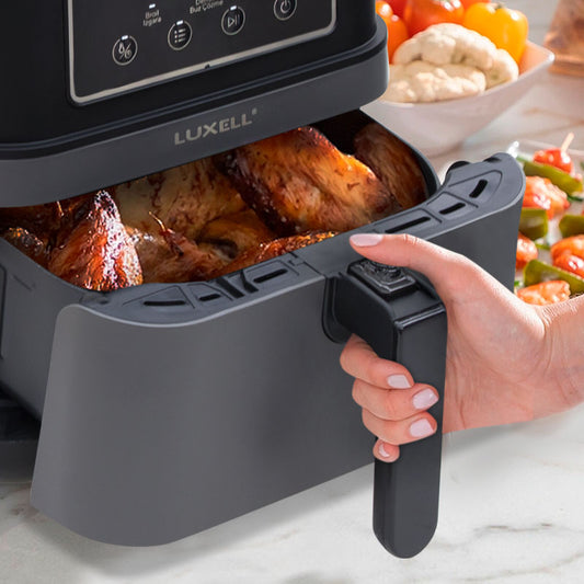 Φριτέζα αέρος - AirFryer LUXELL με αποσπώμενο κάδο 7,5lt χρώμα μαύρο 1550-1850W - Hippiehome.gr