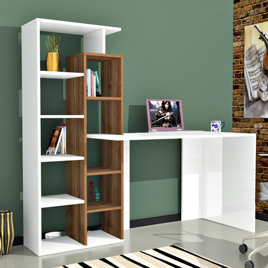 Γραφείο PRIMO Λευκό/Καρυδιά 162x60x148cm - Hippiehome.gr