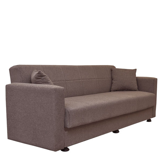 Καναπές Κρεβάτι AMETHYST Τριθέσιος Cappuccino 214x78x78cm - Hippiehome.gr