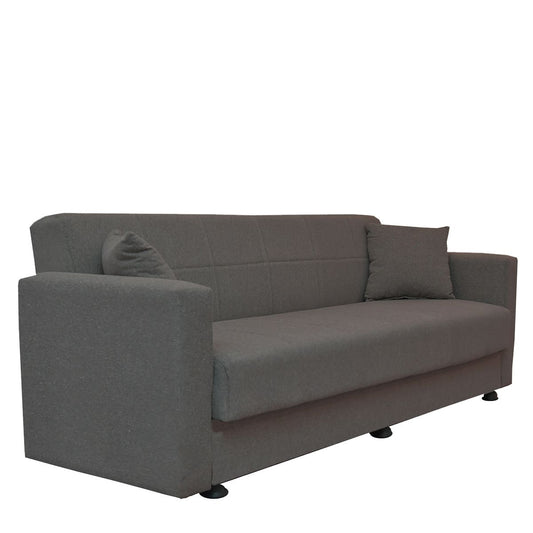 Καναπές Κρεβάτι AMETHYST Τριθέσιος Σκούρο Γκρι 214x78x78cm - Hippiehome.gr
