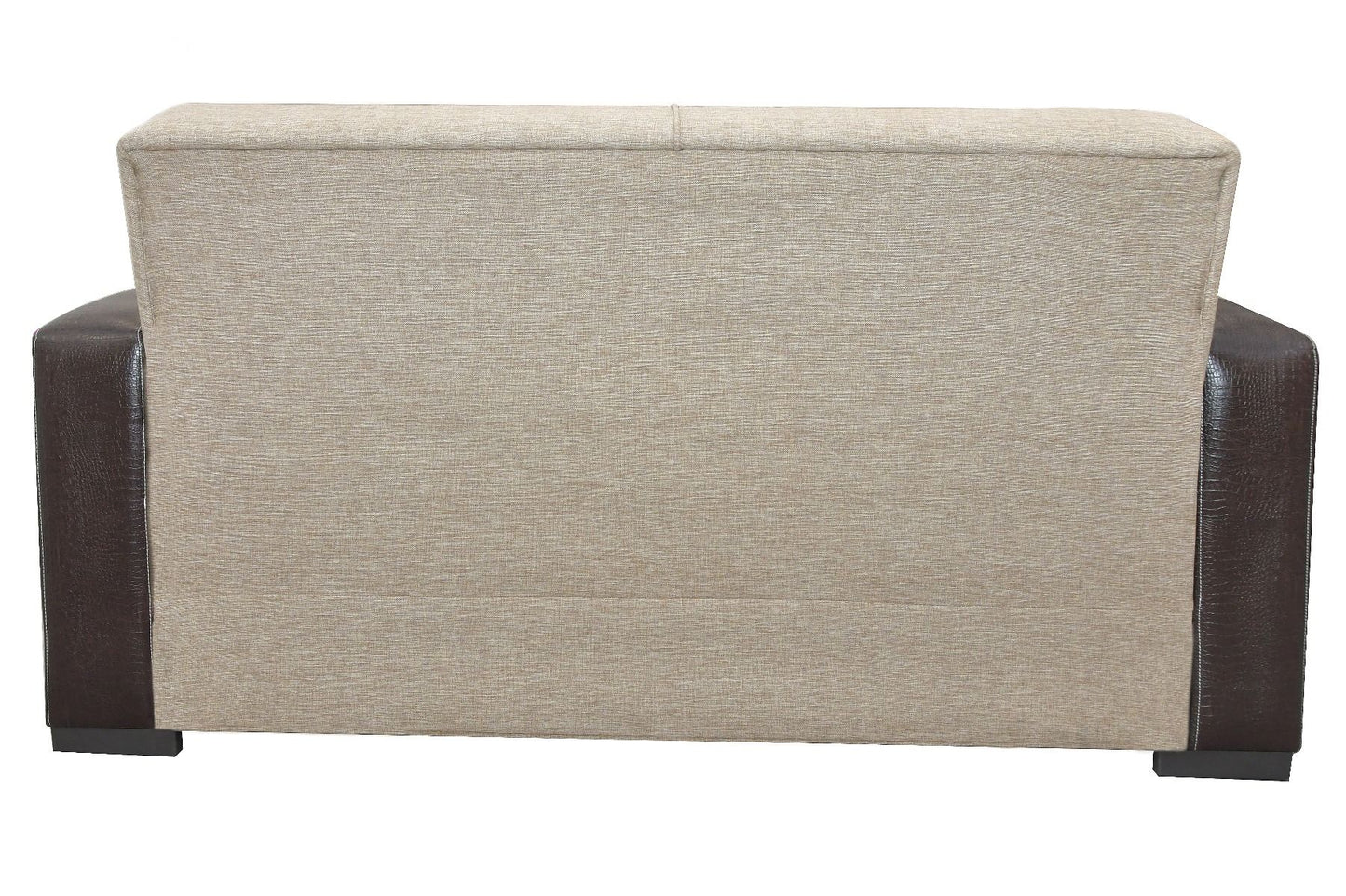 Καναπές Κρεβάτι Διθέσιος MARTINI Καφέ PU 154x87x90cm - Hippiehome.gr