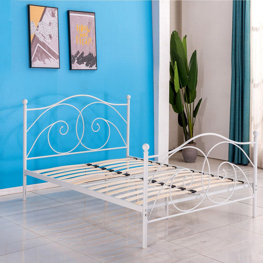 Κρεβάτι CECIL Μεταλλικό Sandy White 212x160x118cm - Hippiehome.gr