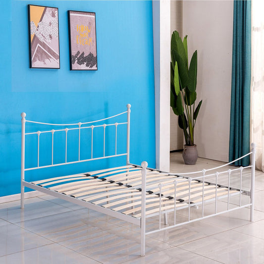 Κρεβάτι SOPHIE Μεταλλικό Sandy White 210x168x110cm - Hippiehome.gr