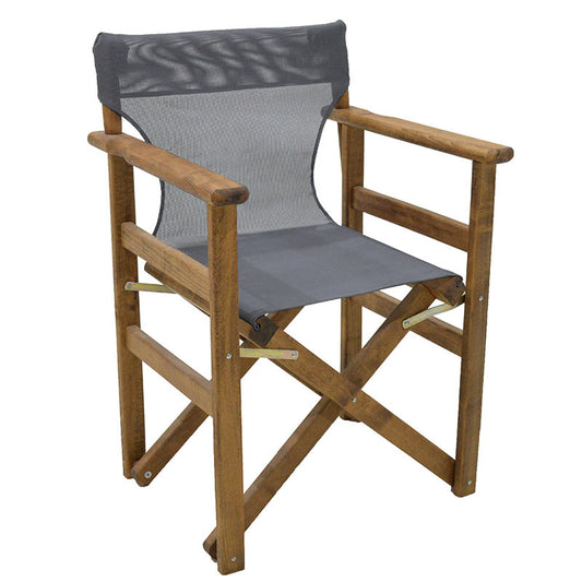 Διάτρητο πανί pakoworld επαγγελματικό πυκνότητας 2x1 για πολυθρόνα σκηνοθέτη χρώματος γκρι-λευκό - Hippiehome.gr