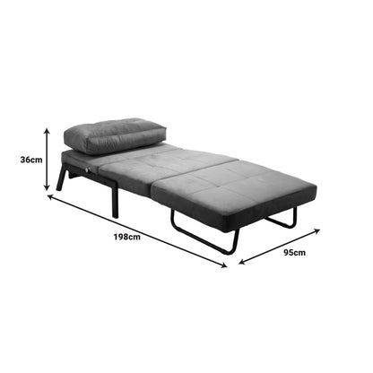 Πολυθρόνα-κρεβάτι Fancy pakoworld βελούδο σε ανθρακί απόχρωση και πόδι μαύρο μέταλλο 95x98x70εκ - Hippiehome.gr