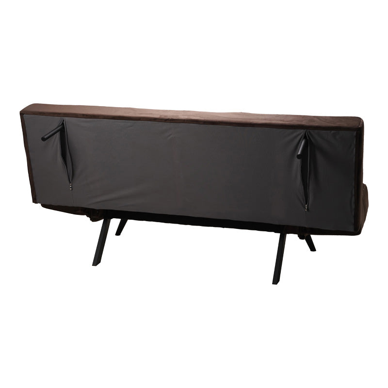 Καναπές - κρεβάτι 3θέσιος Freddo pakoworld βελούδο καφέ 181x81x86εκ - Hippiehome.gr