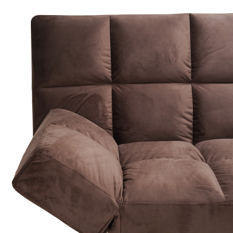 Καναπές - κρεβάτι 3θέσιος Freddo pakoworld βελούδο καφέ 181x81x86εκ - Hippiehome.gr