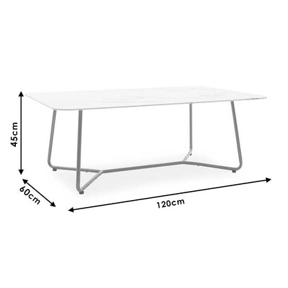 Τραπέζι σαλονιού Paris pakoworld γυαλί 8mm σχέδιο μαρμάρου-χρυσό 120x80x45εκ - Hippiehome.gr