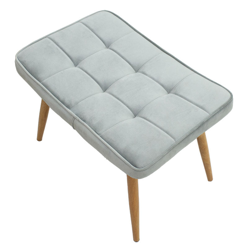 Πολυθρόνα Maddison με υποπόδιο-μαξιλάρι pakoworld βελούδο γκρι-φυσικό 68x72x98εκ - Hippiehome.gr