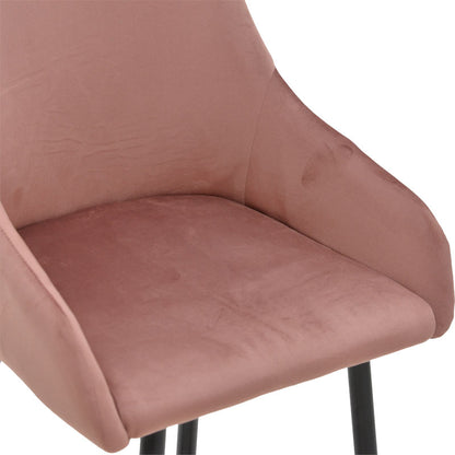 Σκαμπό bar Lithe pakoworld μεταλλικό μαύρο χρυσό-βελούδο σάπιο μήλο 47x44x98εκ - Hippiehome.gr