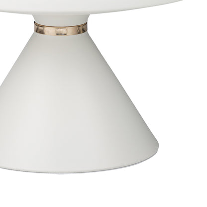 Βοηθητικά τραπέζια Coozlin Inart sintered stone σε απόχρωση λευκό μαρμάρου με λευκό-χρυσό μέταλλο - Hippiehome.gr