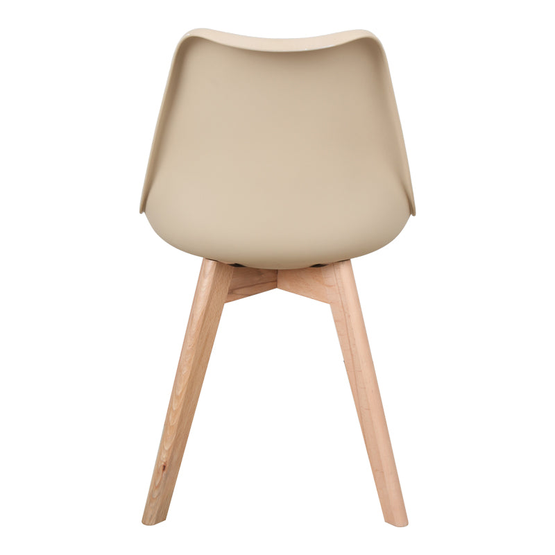 Καρέκλα Gaston pakoworld PP-PU taupe απόχρωση- φυσικό πόδι 43x51x75εκ - Hippiehome.gr