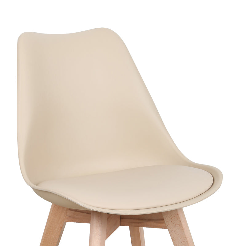 Καρέκλα Gaston pakoworld PP-PU taupe απόχρωση- φυσικό πόδι 43x51x75εκ - Hippiehome.gr