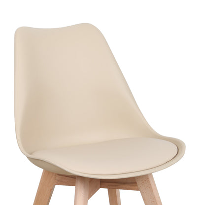 Καρέκλα Gaston pakoworld PP-PU taupe απόχρωση- φυσικό πόδι 43x51x75εκ - Hippiehome.gr