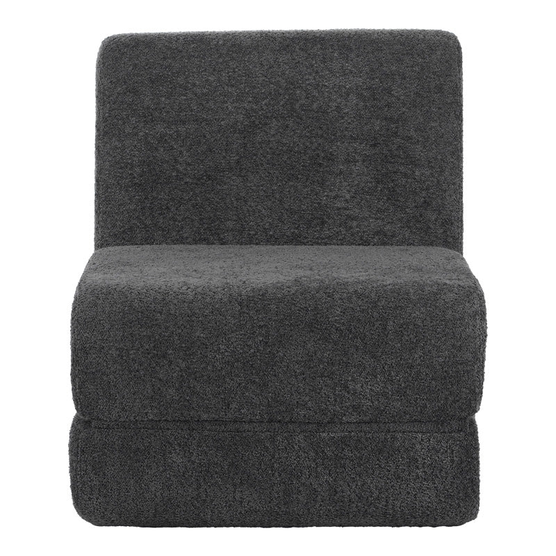 Πολυθρόνα-Κρεβάτι Ferderina pakoworld ύφασμα σε ανθρακί απόχρωση 66x102x73εκ - Hippiehome.gr