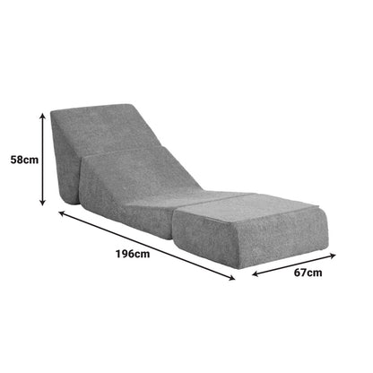Πολυθρόνα-Κρεβάτι Ferderina pakoworld ύφασμα σε ανθρακί απόχρωση 66x102x73εκ - Hippiehome.gr