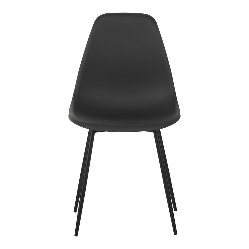 Καρέκλα Ballen pakoworld pp μαύρο με μαύρα μεταλλικά πόδια 41.5x53x84.5εκ - Hippiehome.gr