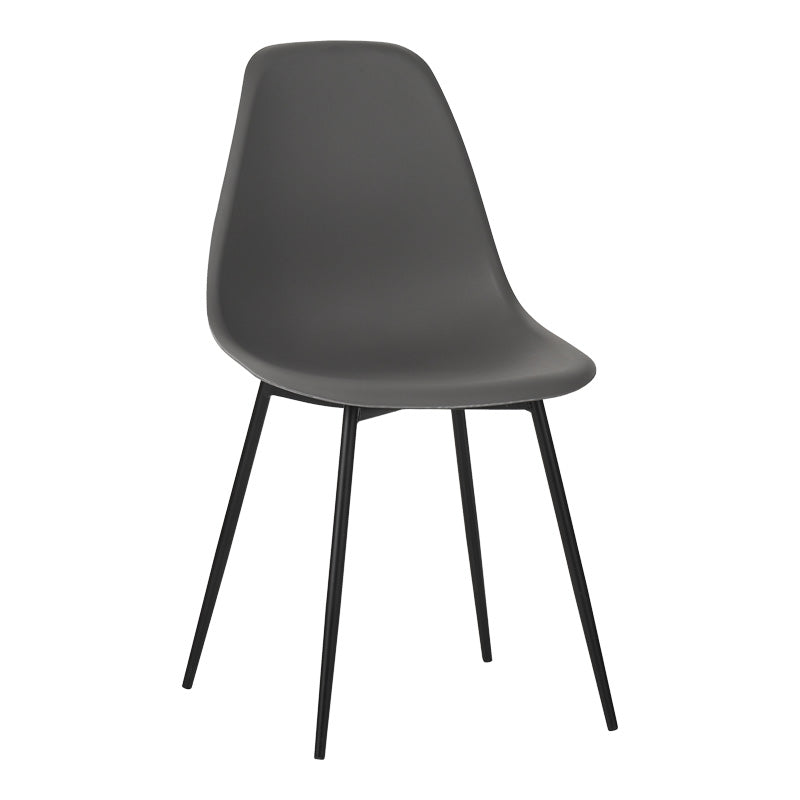 Καρέκλα Ballen pakoworld pp ανθρακί με μαύρα μεταλλικά πόδια 41.5x53x84.5εκ - Hippiehome.gr