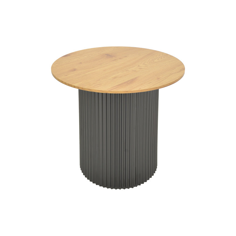 Βοηθητικό τραπέζι Dovel pakoworld mdf σε sonoma -μαύρο μέταλλο Φ50x50εκ - Hippiehome.gr