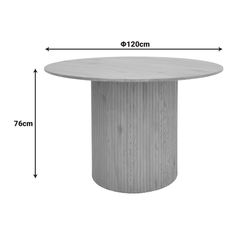 Τραπέζι Karulo pakoworld mdf σε sonoma απόχρωση Φ120x76εκ - Hippiehome.gr