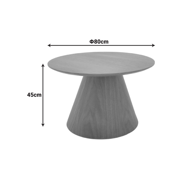 Τραπέζι σαλονιού Donda pakoworld mdf-μέταλλο σε μαύρη απόχρωση Φ80x40εκ - Hippiehome.gr