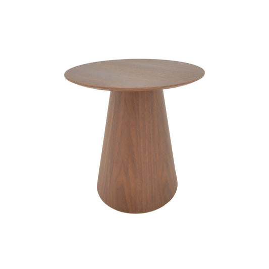 Τραπέζι σαλονιού Donda pakoworld mdf-μέταλλο σε καρυδί απόχρωση Φ60x46εκ - Hippiehome.gr