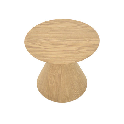 Τραπέζι σαλονιού Donda pakoworld mdf-μέταλλο σε sonoma απόχρωση Φ80x40εκ - Hippiehome.gr