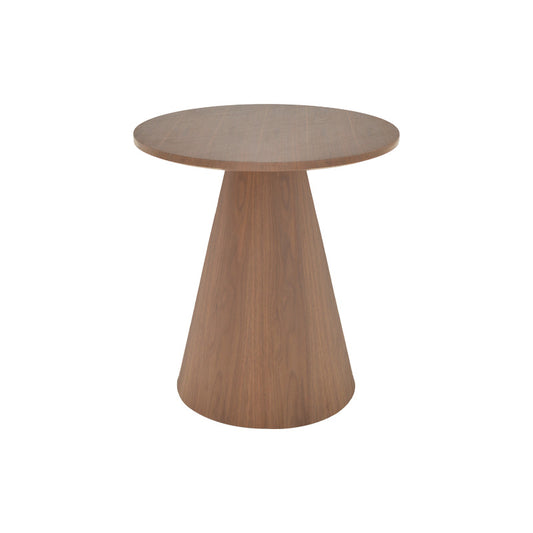 Βοηθητικό τραπέζι Donda pakoworld mdf-μέταλλο καρυδί Φ45x46εκ - Hippiehome.gr