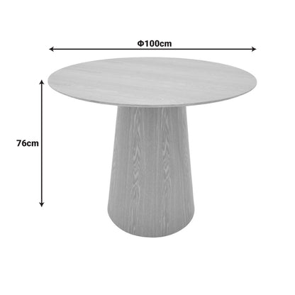 Tραπέζι Donda pakoworld mdf καρυδί Φ100x76εκ - Hippiehome.gr