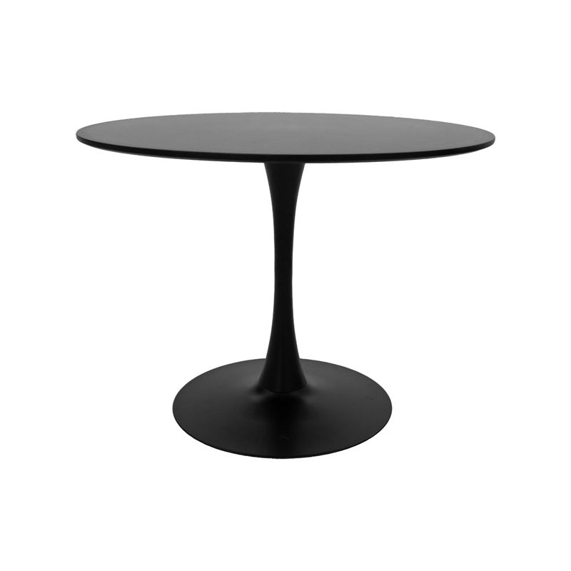 Tραπέζι Balou pakoworld mdf σε μαύρη απόχρωση Φ80x73εκ - Hippiehome.gr
