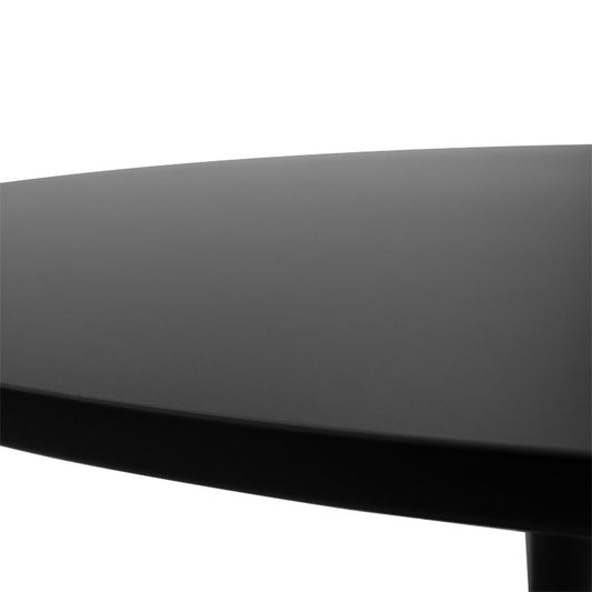 Tραπέζι Balou pakoworld mdf σε μαύρη απόχρωση Φ120x73εκ - Hippiehome.gr