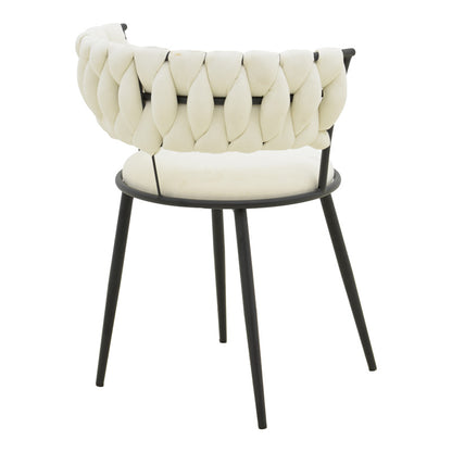 Πολυθρόνα Alkia I pakoworld ύφασμα σε εκρού απόχρωση- πόδι μαύρο μέταλλο 57x58.5x72εκ - Hippiehome.gr