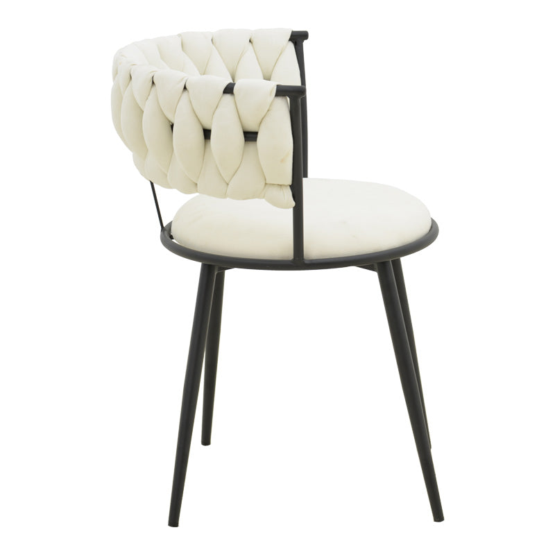 Πολυθρόνα Alkia I pakoworld ύφασμα σε εκρού απόχρωση- πόδι μαύρο μέταλλο 57x58.5x72εκ - Hippiehome.gr